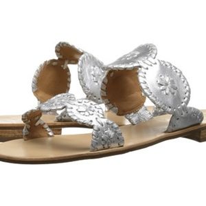 Jack Rogers Lauren Sandal size 8 in silver